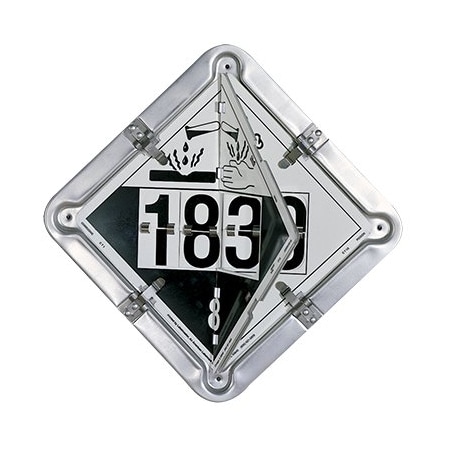 Labelmaster Flip Placard Tanker: Flammable, Combustible, Poison, Corrosive 126CT